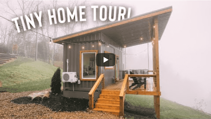 tiny house tour of a shipping container tiny house